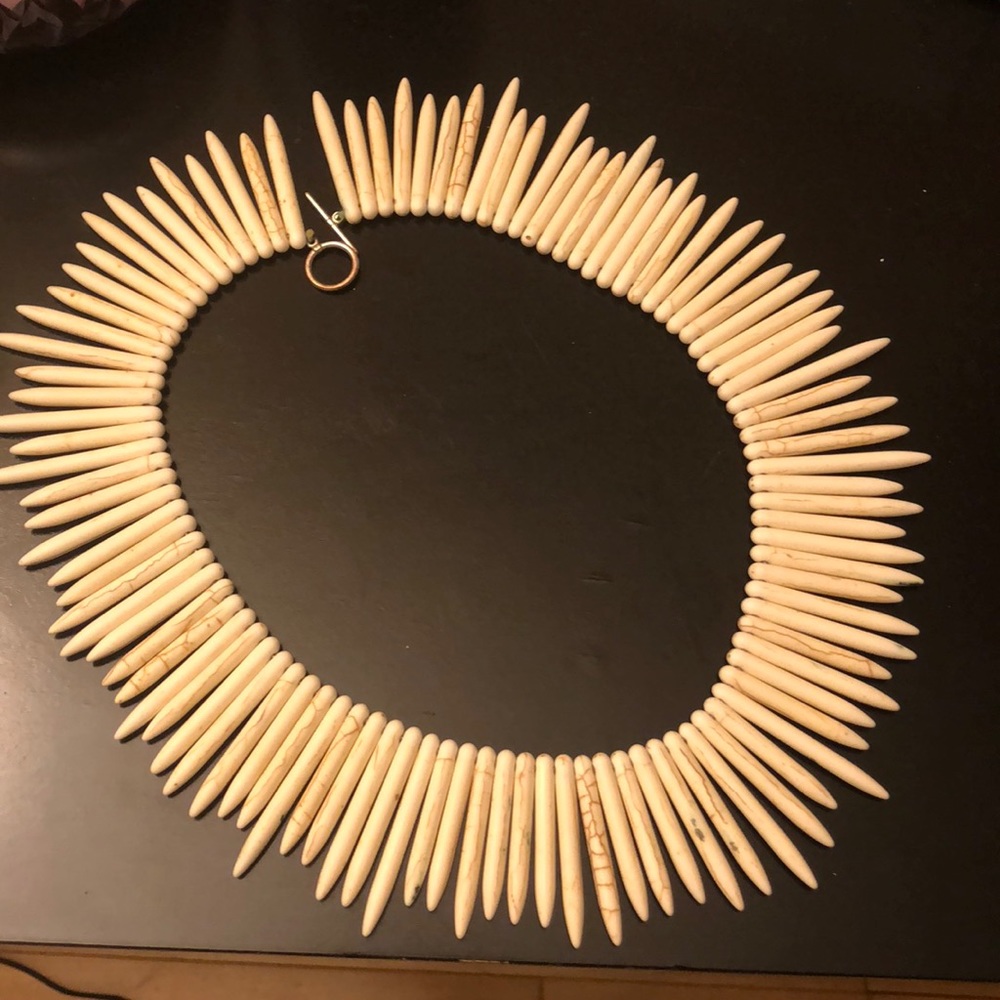 Ivory Tooth Statement Necklace
